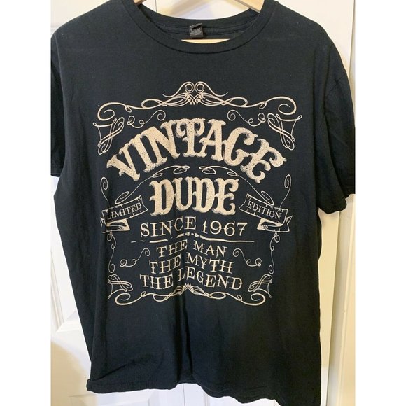 Vintage Dude T Shirt Men’s Sz L Since 1967 the man the myth the legend‎ - Picture 1 of 6